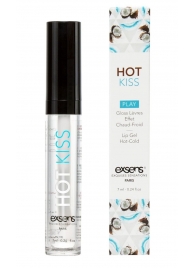 Блеск для губ Hot Kiss Coconut с ароматом кокоса - 7 мл. - Exsens - купить с доставкой в Жуковском