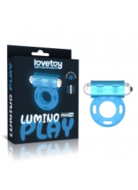 Голубое, светящееся в темноте эрекционное виброкольцо Lumino Play Vibrating Penis Ring - Lovetoy - в Жуковском купить с доставкой