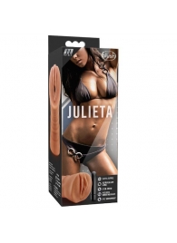 Мастурбатор-вагина цвета карамели Julieta с вибрацией - Blush Novelties - в Жуковском купить с доставкой