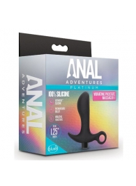 Черный анальный вибратор Silicone Vibrating Prostate Massager 01 - 10,8 см. - Blush Novelties - в Жуковском купить с доставкой