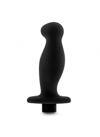 Черный анальный вибромассажёр Silicone Vibrating Prostate Massager 02 - 10,8 см. - Blush Novelties - в Жуковском купить с доставкой