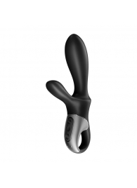 Черный анальный вибратор Heat Climax+ с функцией нагрева - 20,6 см. - Satisfyer - в Жуковском купить с доставкой
