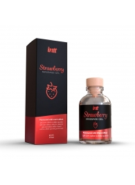Массажный гель с ароматом клубники Strawberry - 30 мл. - INTT - купить с доставкой в Жуковском