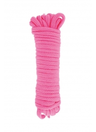 Розовая веревка для связывания Sweet Caress Rope - 10 метров - Sweet Caress - купить с доставкой в Жуковском