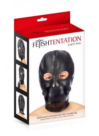 Маска-шлем с прорезями для глаз и регулируемым кляпом - Fetish Tentation - купить с доставкой в Жуковском