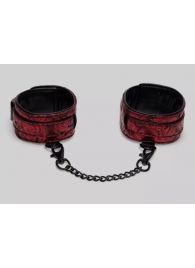 Красно-черные оковы Reversible Faux Leather Ankle Cuffs - Fifty Shades of Grey - купить с доставкой в Жуковском