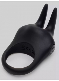 Черное эрекционное виброкольцо Sensation Rechargeable Vibrating Rabbit Love Ring - Fifty Shades of Grey - в Жуковском купить с доставкой
