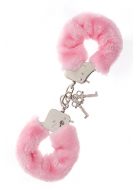 Металлические наручники с розовой меховой опушкой METAL HANDCUFF WITH PLUSH PINK - Dream Toys - купить с доставкой в Жуковском