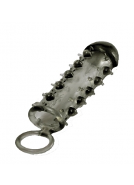 Дымчатая стимулирующая насадка с закрытой головкой SAMURAI PENIS SLEEVE BLACK - 14,5 см. - NMC - в Жуковском купить с доставкой