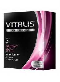 Ультратонкие презервативы VITALIS PREMIUM super thin - 3 шт. - Vitalis - купить с доставкой в Жуковском