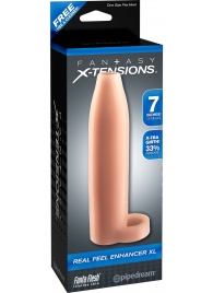 Телесная насадка Real Feel Enhancer XL - 17 см. - Pipedream - в Жуковском купить с доставкой