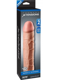 Телесная насадка Fantasy X-tensions Perfect 2  Extension - 20,3 см. - Pipedream - в Жуковском купить с доставкой