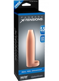 Насадка-расширитель с кольцом для подхвата мошонки Real Feel Enhancer - 14 см. - Pipedream - в Жуковском купить с доставкой