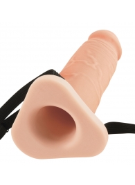 Телесный реалистичный фаллоимитатор с полостью Silicone Hollow Extension - 20 см. - Pipedream - купить с доставкой в Жуковском
