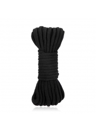 Черная хлопковая веревка для связывания Bondage Rope - 10 м. - Lux Fetish - купить с доставкой в Жуковском