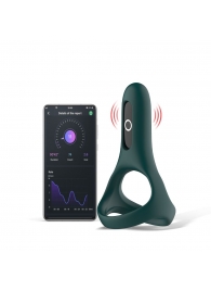Изумрудное виброкольцо Magic Motion Rise с подхватом мошонки - Magic Motion - в Жуковском купить с доставкой
