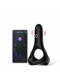 Черное виброкольцо Magic Motion Rise с подхватом мошонки - Magic Motion - в Жуковском купить с доставкой