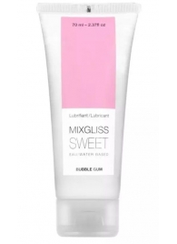 Смазка на водной основе Mixgliss Sweet с ароматом бабл-гам - 70 мл. - Mixgliss - купить с доставкой в Жуковском