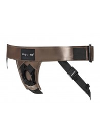 Бронзовый пояс для насадок Curious Harness - Strap-on-me - купить с доставкой в Жуковском