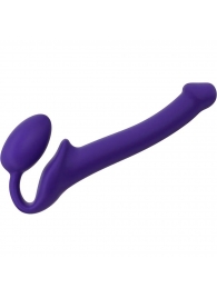 Фиолетовый безремневой страпон Silicone Bendable Strap-On - size S - Strap-on-me - купить с доставкой в Жуковском