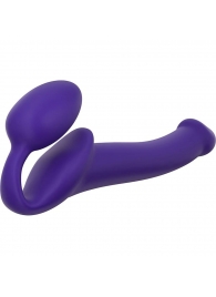 Фиолетовый безремневой страпон Silicone Bendable Strap-On - size M - Strap-on-me - купить с доставкой в Жуковском