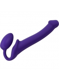 Фиолетовый безремневой страпон Silicone Bendable Strap-On - size M - Strap-on-me - купить с доставкой в Жуковском