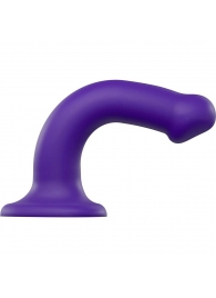 Фиолетовый фаллоимитатор-насадка Strap-On-Me Dildo Dual Density size M - 18 см. - Strap-on-me - купить с доставкой в Жуковском