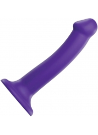 Фиолетовый фаллоимитатор-насадка Strap-On-Me Dildo Dual Density size M - 18 см. - Strap-on-me - купить с доставкой в Жуковском