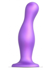 Фиолетовая насадка Strap-On-Me Dildo Plug Curvy size L - Strap-on-me - купить с доставкой в Жуковском