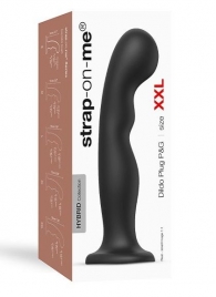 Черная насадка Strap-On-Me Dildo Plug P G size XXL - Strap-on-me - купить с доставкой в Жуковском