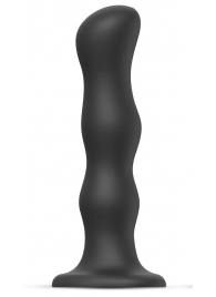 Черная насадка Strap-On-Me Dildo Geisha Balls size M - Strap-on-me - купить с доставкой в Жуковском