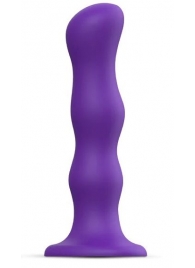 Фиолетовая насадка Strap-On-Me Dildo Geisha Balls size M - Strap-on-me - купить с доставкой в Жуковском