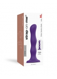 Фиолетовая насадка Strap-On-Me Dildo Geisha Balls size XL - Strap-on-me - купить с доставкой в Жуковском