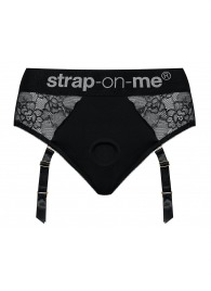 Черные трусики для насадок Diva Lingerie Harness - size M - Strap-on-me - купить с доставкой в Жуковском