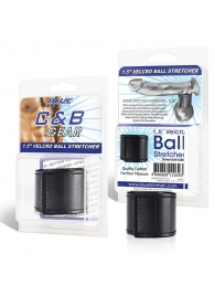 Хомут-утяжка для мошонки из искусственной кожи на липучке VELCRO BALL STRETCHER- 4 см. - BlueLine - в Жуковском купить с доставкой