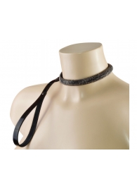 Эффектный сверкающий ошейник с поводком  Гламур - Sitabella - купить с доставкой в Жуковском