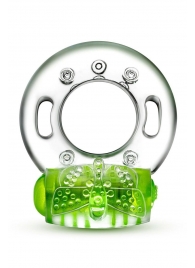 Зеленое эрекционное виброкольцо Arouser Vibrating C-Ring - Blush Novelties - в Жуковском купить с доставкой