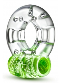 Зеленое эрекционное виброкольцо Arouser Vibrating C-Ring - Blush Novelties - в Жуковском купить с доставкой