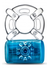 Синее эрекционное виброкольцо Pleaser Rechargeable C-Ring - Blush Novelties - в Жуковском купить с доставкой