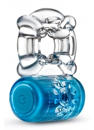 Синее эрекционное виброкольцо One Night Stand Vibrating C-Ring - Blush Novelties - в Жуковском купить с доставкой