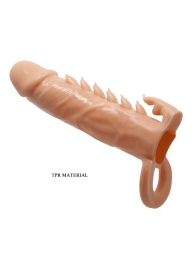 Телесная удлиняющая насадка Penis Sleeve Emmitt - 17 см. - Baile - в Жуковском купить с доставкой
