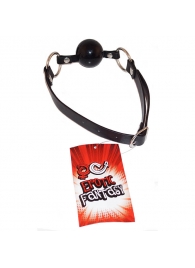 Силиконовый черный кляп-шарик на ремне Black Ballgag - Erotic Fantasy - купить с доставкой в Жуковском