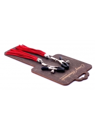 Металлические зажимы на соски с красными замшевыми кисточками - Crazy Handmade - купить с доставкой в Жуковском