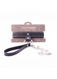 Узкий однослойный ошейник с поводком - Crazy Handmade - купить с доставкой в Жуковском