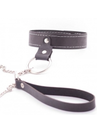 Узкий однослойный ошейник с поводком - Crazy Handmade - купить с доставкой в Жуковском