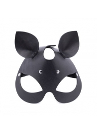 Черная кожаная маска  Кошка  с маленькими ушками - Crazy Handmade - купить с доставкой в Жуковском