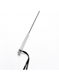 Черный кожаный стек с гладкой ручкой - 55 см. - Crazy Handmade - купить с доставкой в Жуковском