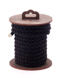 Черная хлопковая веревка для бондажа на катушке - 5 м. - Crazy Handmade - купить с доставкой в Жуковском