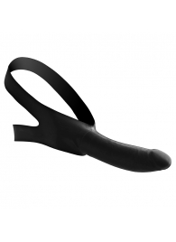 Черный кляп-страпон Masters Mini Face Fuck Strap-On - 14 см. - XR Brands - купить с доставкой в Жуковском