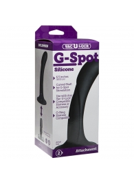 Черная изогнутая насадка Vac-U-Lock G-Spot - 16,5 см. - Doc Johnson - купить с доставкой в Жуковском